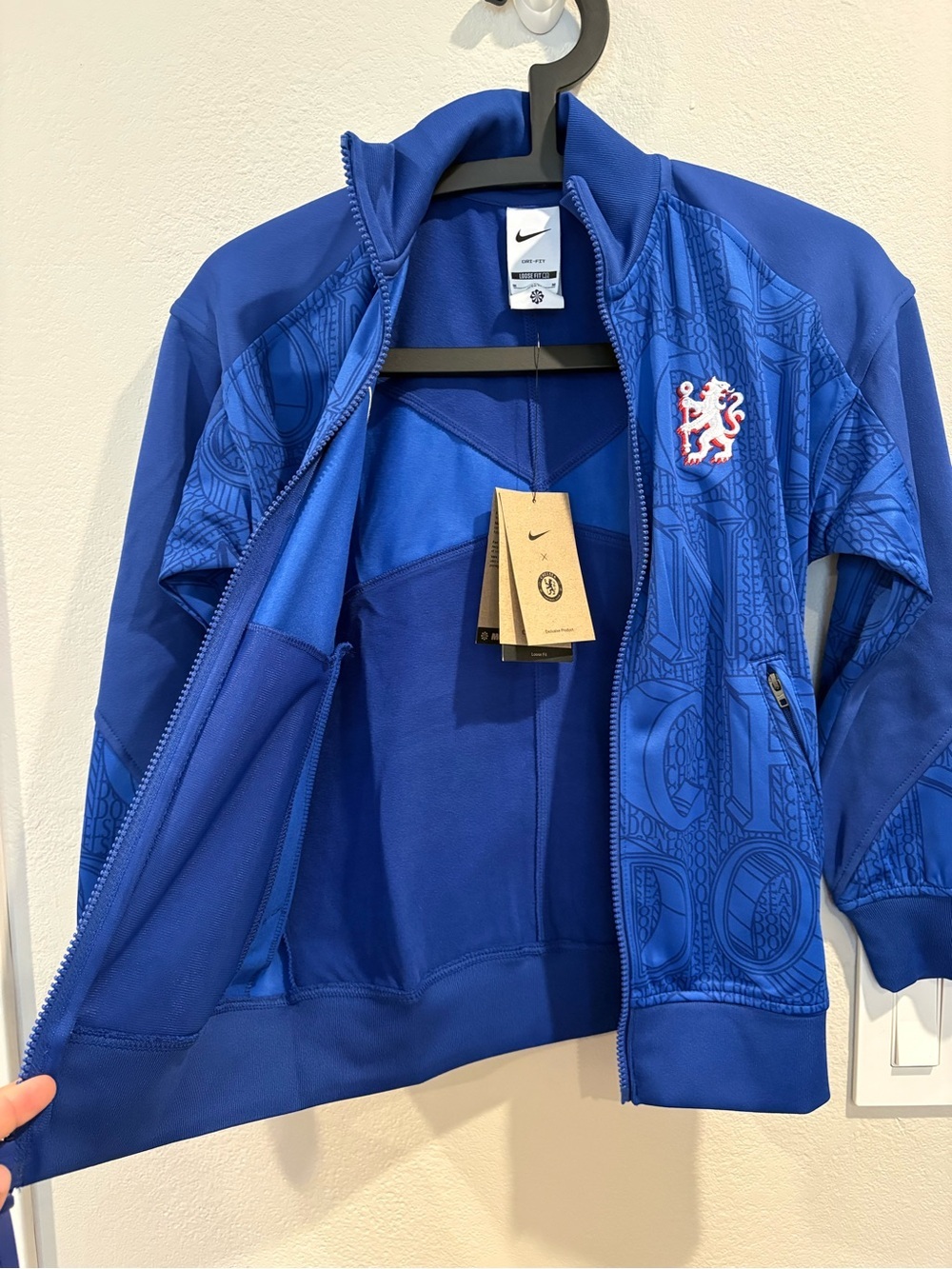 Chelsea FC Academy Pro Big Kids' Nike Dri-FIT Soccer Anthem Jacket Youth Size M - Picture 13 of 13
